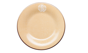 Zestaw sześciu talerzyków do pieczywa lub masła marki Roberto Cavalli Home z kolekcji Lizzard Gold