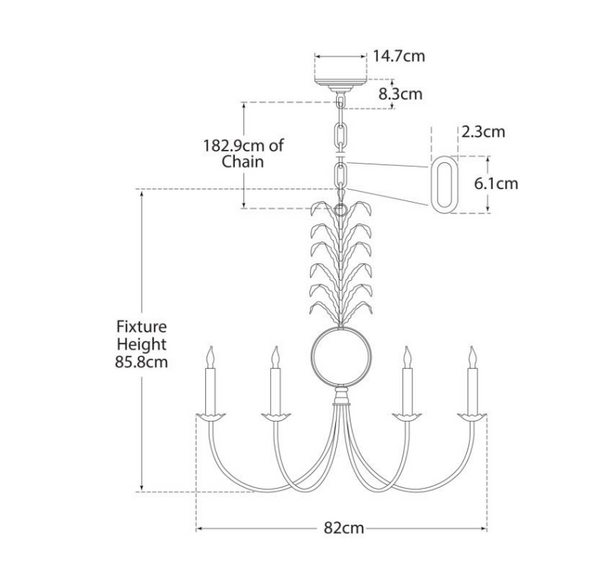 Gramercy medium chandelier designed by Chapman & Myers Visual Comfort brand