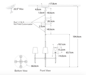 Żyrandol Bryant Small Wrapped projektu Thomas O'Brien marki Visual Comfort