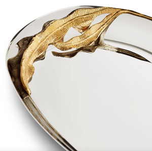 L'Objet Fern stainless steel tray