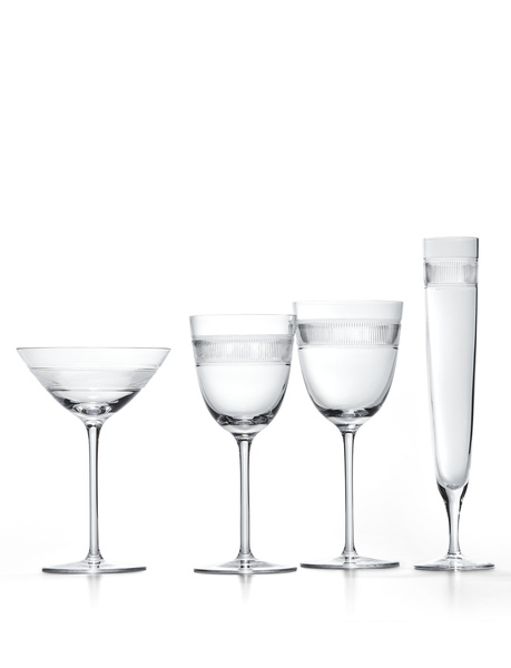 Ralph Lauren Home crystal champagne glass, from the Langley collection