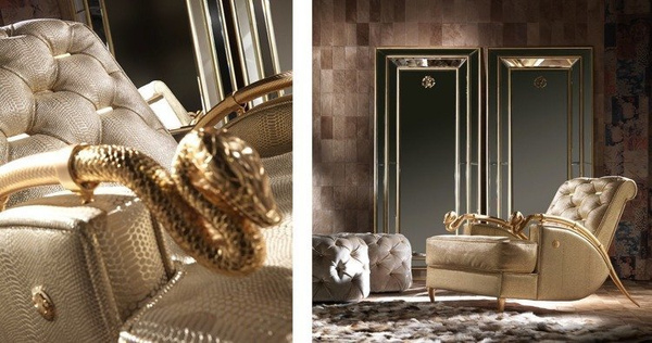 Snake armchair by Roberto Cavalli Home