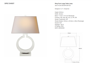 Lampa stołowa E.F Chapman Ring Form Large