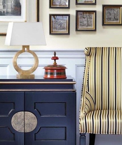 Table Lamp E.F Chapman Ring Form Small