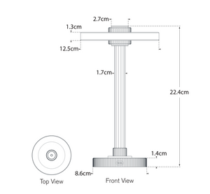 Aran 9" Studio VC rechargeable table lamp