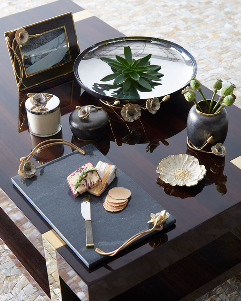 Set of two candle holders by Michael Aram, from the Anemone collection