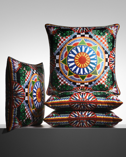 Dolce&Gabbana silk cushion, Carretto Siciliano