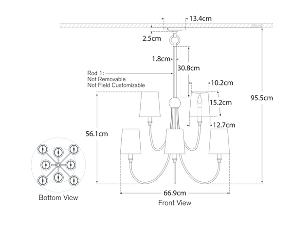 Thomas O'Brien Reed Large Chandelier by Visual Comfort