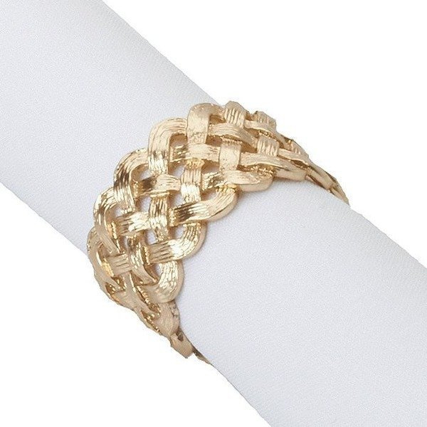 L'Objet Braid napkin ring set