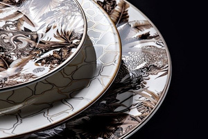 Zestaw sześciu filiżanek do kawy Roberto Cavalli Home, z kolekcji Tropical Jungle (Black)