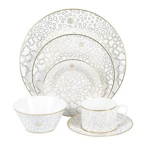 Set of six Roberto Cavalli Home rice bowls, from the Giraffa collection