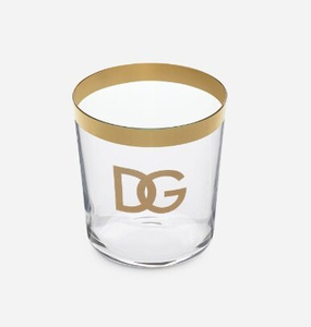 Set of two Dolce & Gabbana drinking glasses, DG Logo
