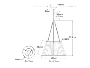 Lampa wisząca Allister 21" projektu Schumacher marki Visual Comfort