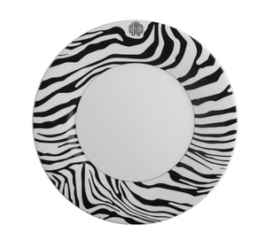 Zestaw sześciu talerzy obiadowych Roberto Cavalli Home, z kolekcji Zebrage