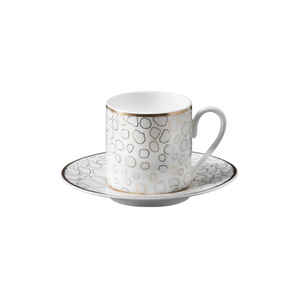 Set of six Roberto Cavalli Home coffee cups, from the Giraffa collection