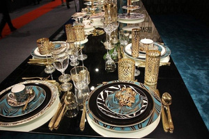 Set of six Roberto Cavalli Home coffee cups, from the Camouflage collection