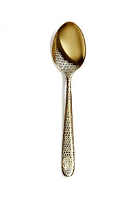 Set of six Roberto Cavalli Home tea spoons, from the Lizzard (Gold) collection