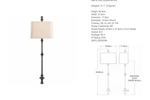 Wall lamp E.F Chapman Cawdor