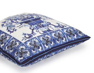 Dolce&Gabbana silk pillow, Blu Mediterraneo 