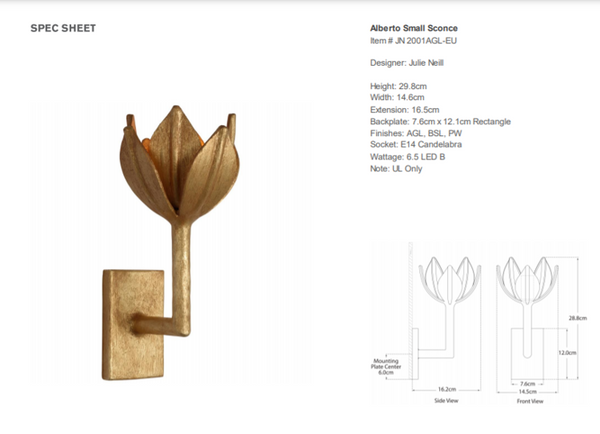 Julie Neill Alberto Small wall lamp