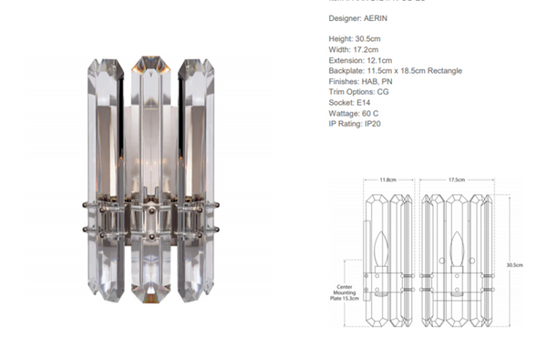 Aerin Bonnington wall lamp