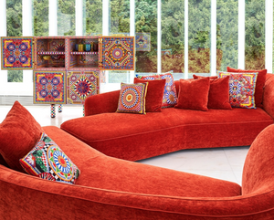 Dolce&Gabbana velvet cushion, Carretto Siciliano