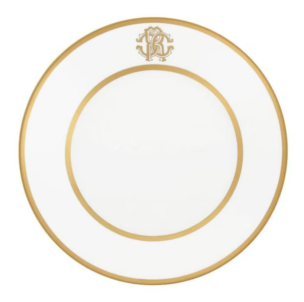 Talerz do zupy Roberto Cavalli Home, z kolekcji Silk (Gold)