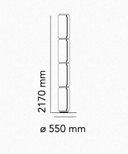 Cylinder Big Base floor lamp by Flos