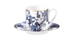 Zestaw sześciu filiżanek do kawy Roberto Cavalli Home, z kolekcji Azulejos