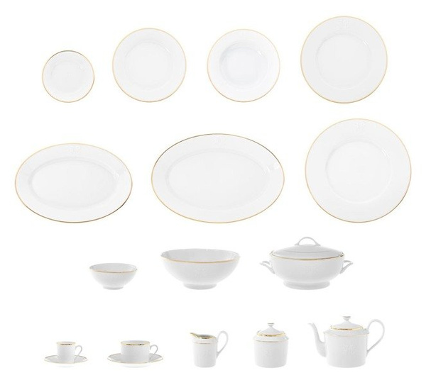 Set of six Gianfranco Ferré Home Profile Gold cups