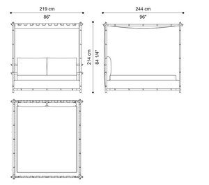 Łóżko z baldachimem Blossom marki Etro Home