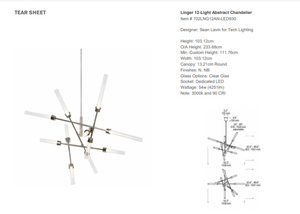 Linger 12 chandelier by Sean Lavin