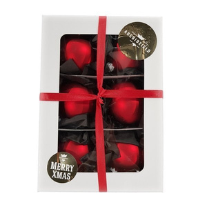 Christmas bauble in red matte color