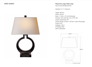 Lampa stołowa E.F Chapman Ring Form Large