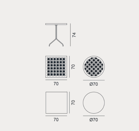 Brise 33 table by Gervasoni 1882