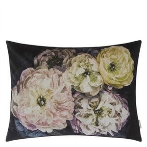 Designers Guild Le Poeme de Fleurs Midnight decorative pillow