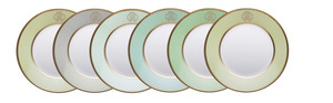 Set of six soup plates by Roberto Cavalli Home, from the Lizzard (Sunrise) collection