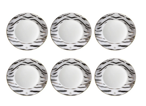 Set of six Roberto Cavalli Home soup plates from the Tiger collection