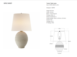 Lampa stołowa Aerin Toulon