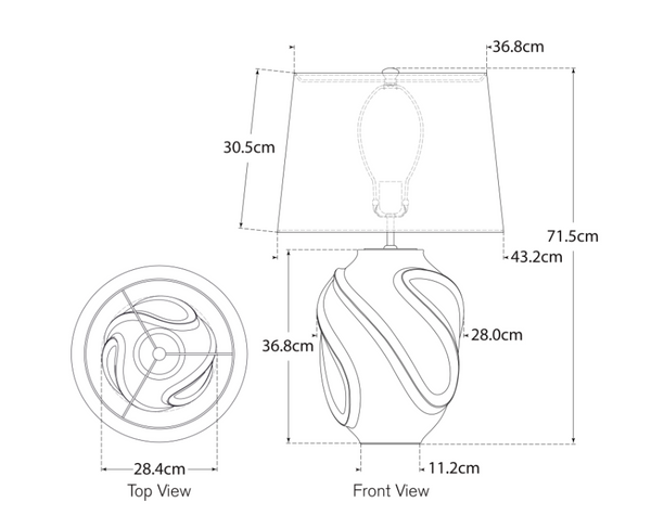 Lampa stołowa Idalia 28" projektu Aerin marki Visual Comfort