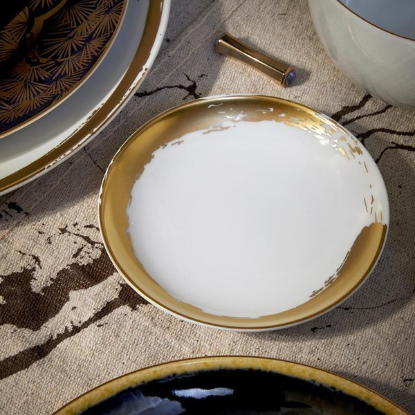 Set of four L'Objet dessert plates, from the Zen Bonsai collection