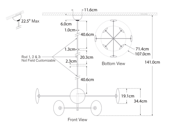 Calvino X-Large Ian K.Fowler chandelier by Visual Comfort