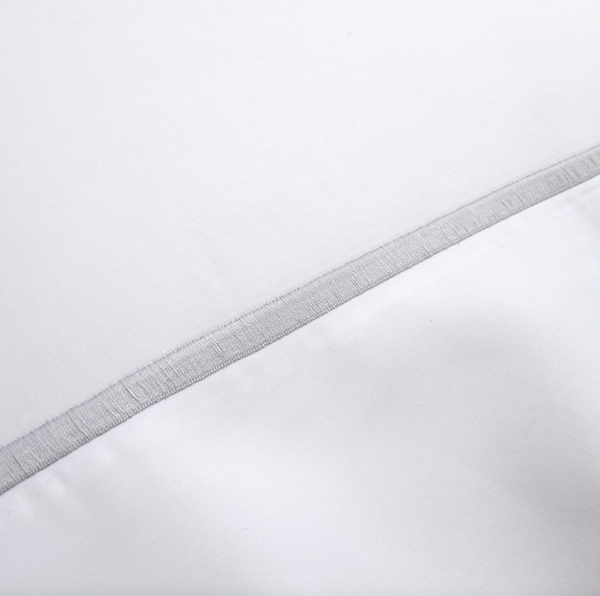 Yves Delorme pillowcase, from the Athena (Silver) collection