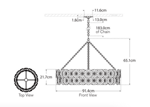 Caselli 36" chandelier designed by Julie Neill