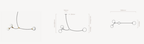 Ivy chandelier by CTO Lighting