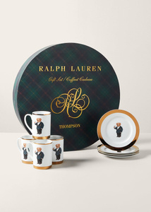 Ralph Lauren Home porcelain cup and plate set, from the Thompson collection
