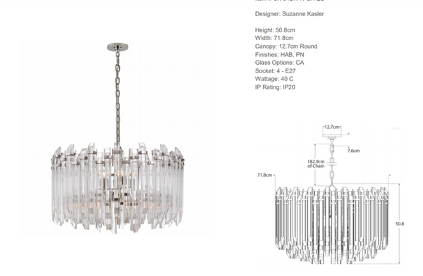 Żyrandol Suzanne Kasler Adele Large