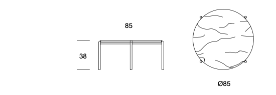 Stolik kawowy Brera marki Former In Italia