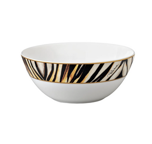 Set of six Roberto Cavalli Home soup bowls from the Ray of Gold collection
