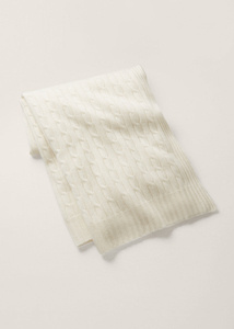 Ralph Lauren Home cashmere blanket from the Cable Cashmere (cream) collection